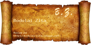 Bodolai Zita névjegykártya